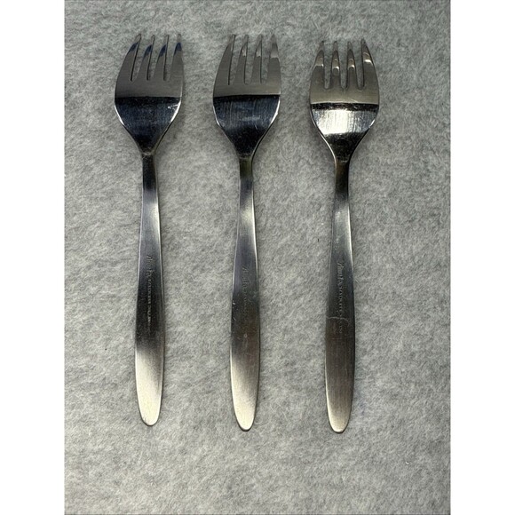 3 Vintage Amefa Holland Tulip Time Salad/Appetizer Forks Stainless Flatware Ret. - Picture 3 of 6